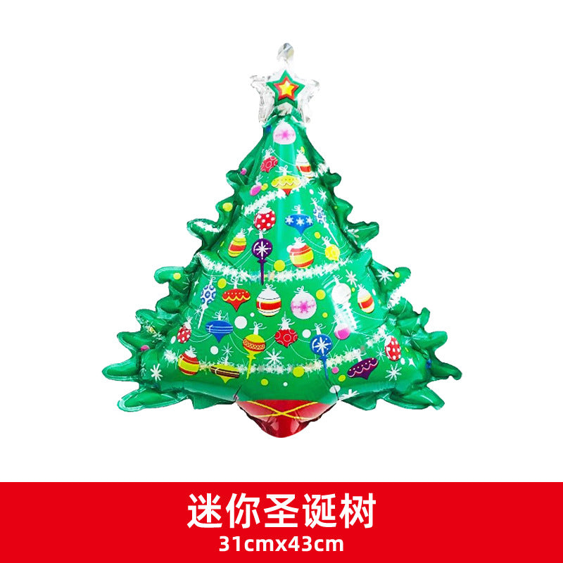Christmas Party Decor Snowman Reindeer Cane Mini Foil Balloons Min.100PCS