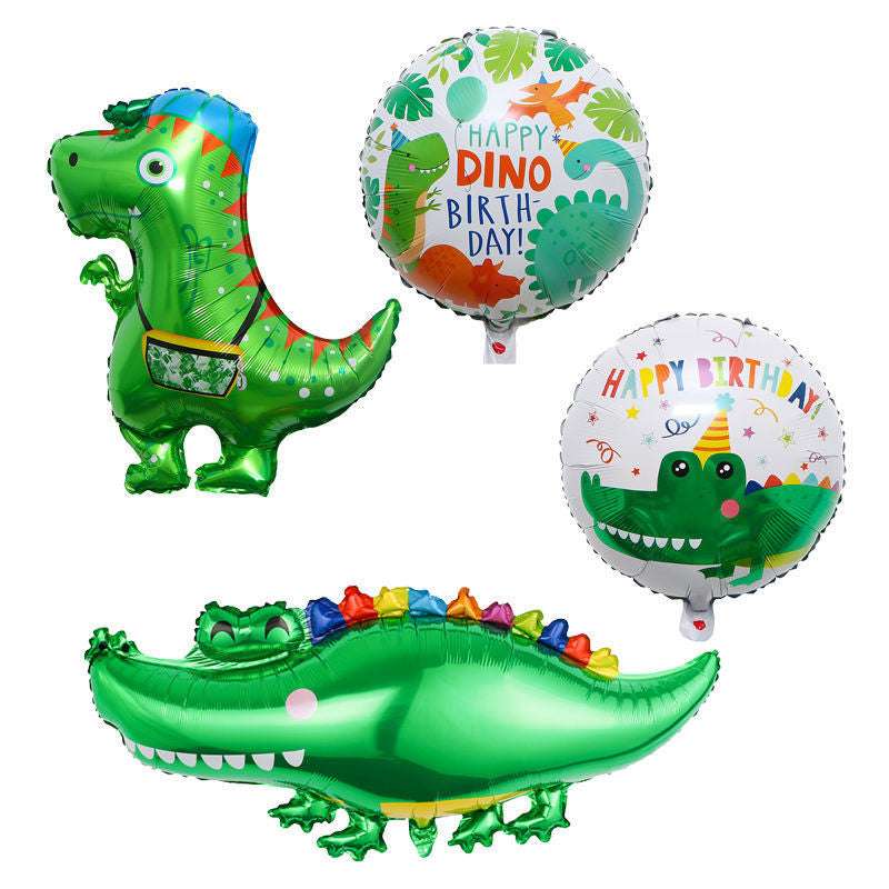 Billion Ballons Large Green Crocodile Backpack Dinosaur Aluminum Foil Balloon