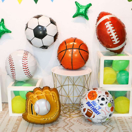 Rugby Aluminum Film Balloon Baseball Gloves Helium Balloon
