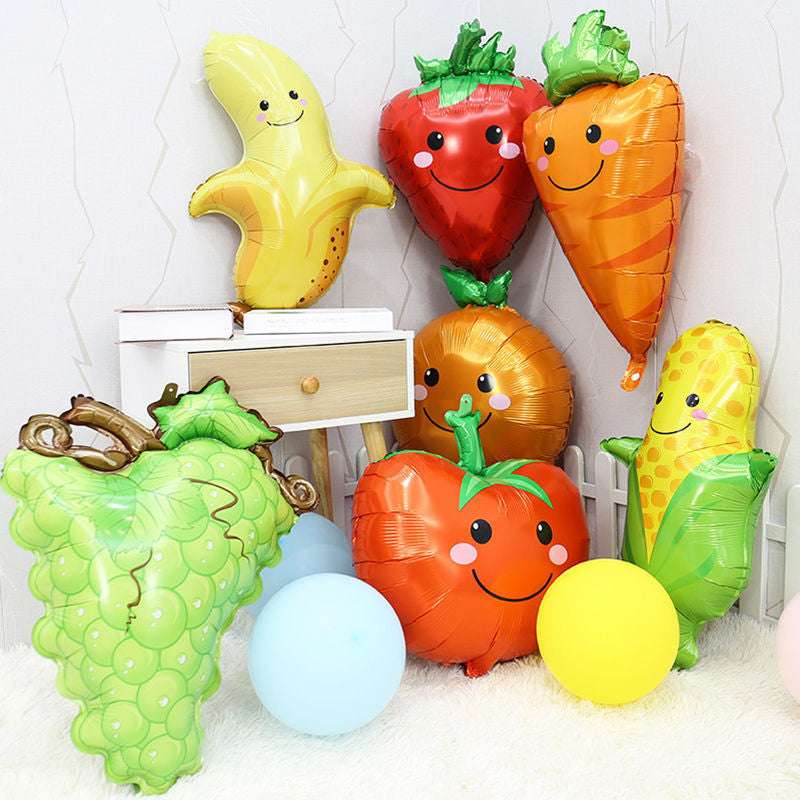 Billion Balloons Summer Fruit and Vegetable Aluminum Fruit Balloon