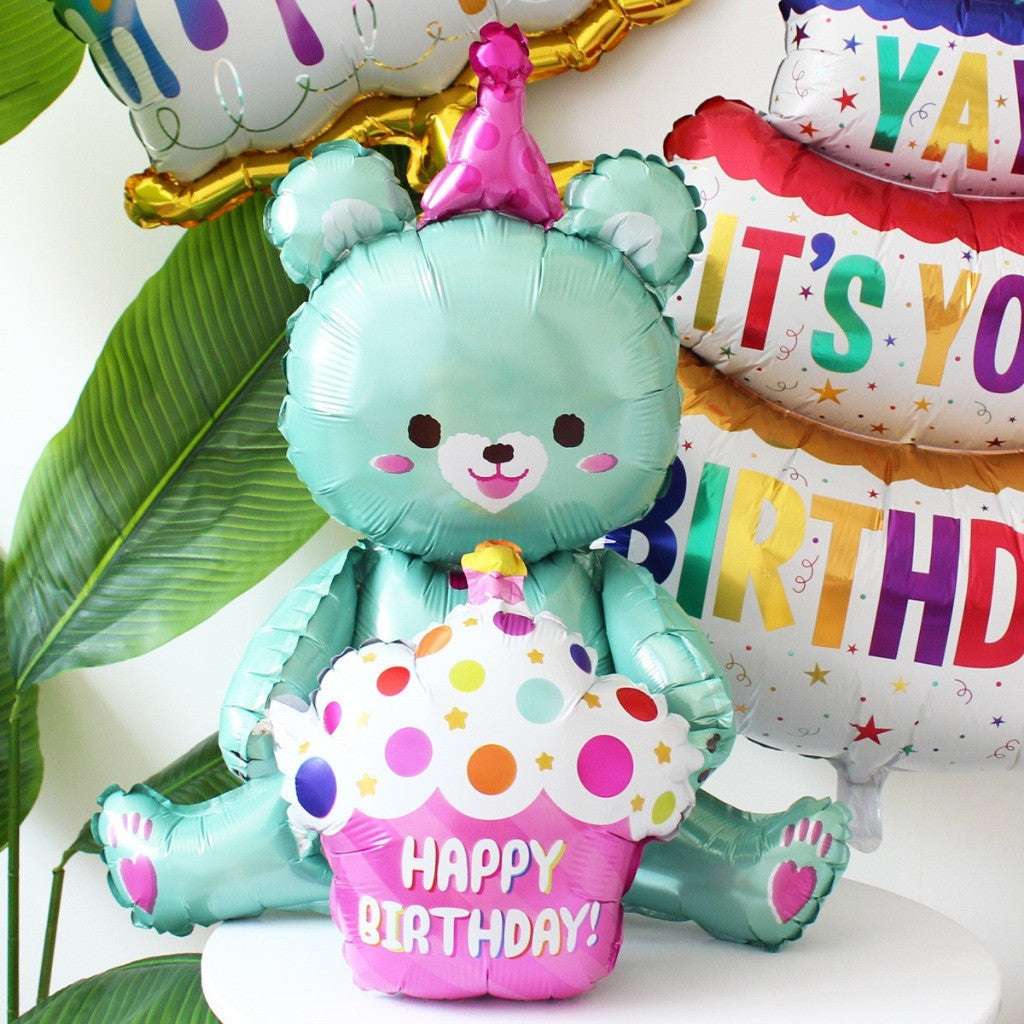 Billion Balloons 2/3Feet Teddy Bear Cakes Foil Balloon