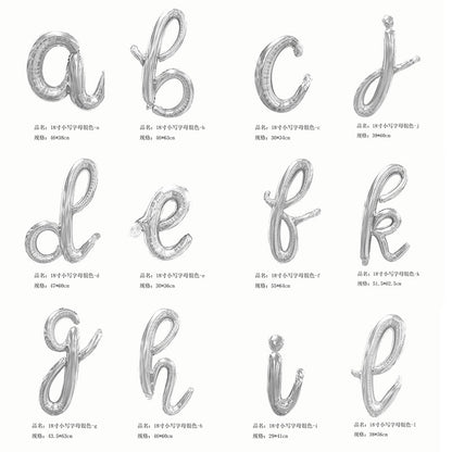 18inch Gold Letter Balloons Wedding Decor Aluminum Foil Min.50PCS
