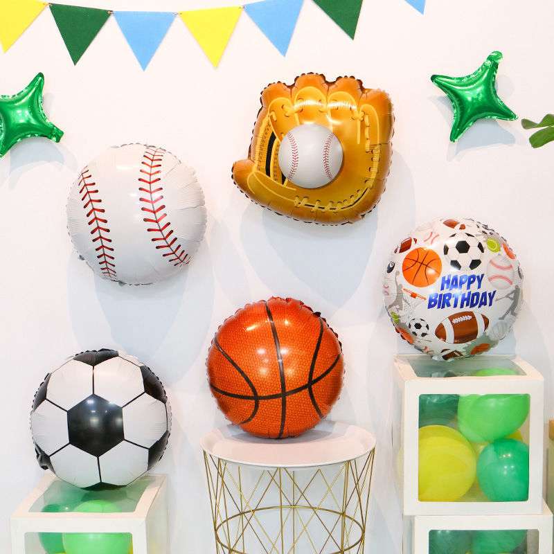 Rugby Aluminum Film Balloon Baseball Gloves Helium Balloon