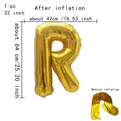 Personalized 32inch Gold Aluminum Balloons Event Decoration Min.50PCS