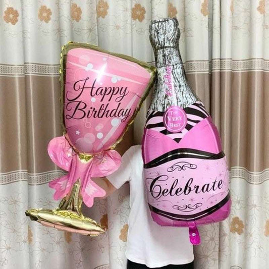 Billion Balloons Big size Champagne Wine Bottle Aluminum Foil Balloon
