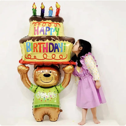 Billion Balloons 2/3Feet Teddy Bear Cakes Foil Balloon