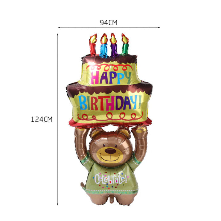 Billion Balloons 2/3Feet Teddy Bear Cakes Foil Balloon
