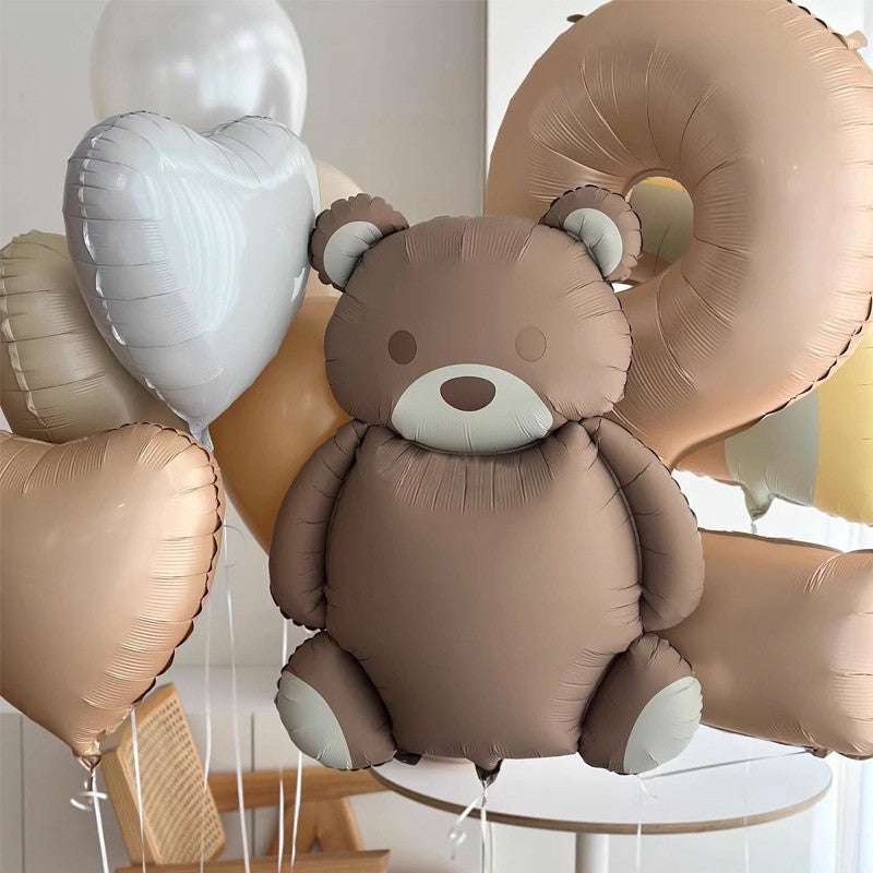Billion Balloons Matte Frosted Car Airplane Teddy Bear Aluminum Film Balloon
