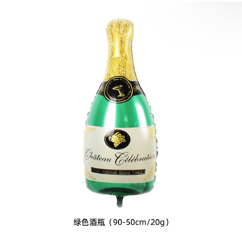 Billion Balloons Big size Champagne Wine Bottle Aluminum Foil Balloon Min.50PCS