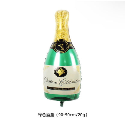 Billion Balloons Big size Champagne Wine Bottle Aluminum Foil Balloon Min.50PCS