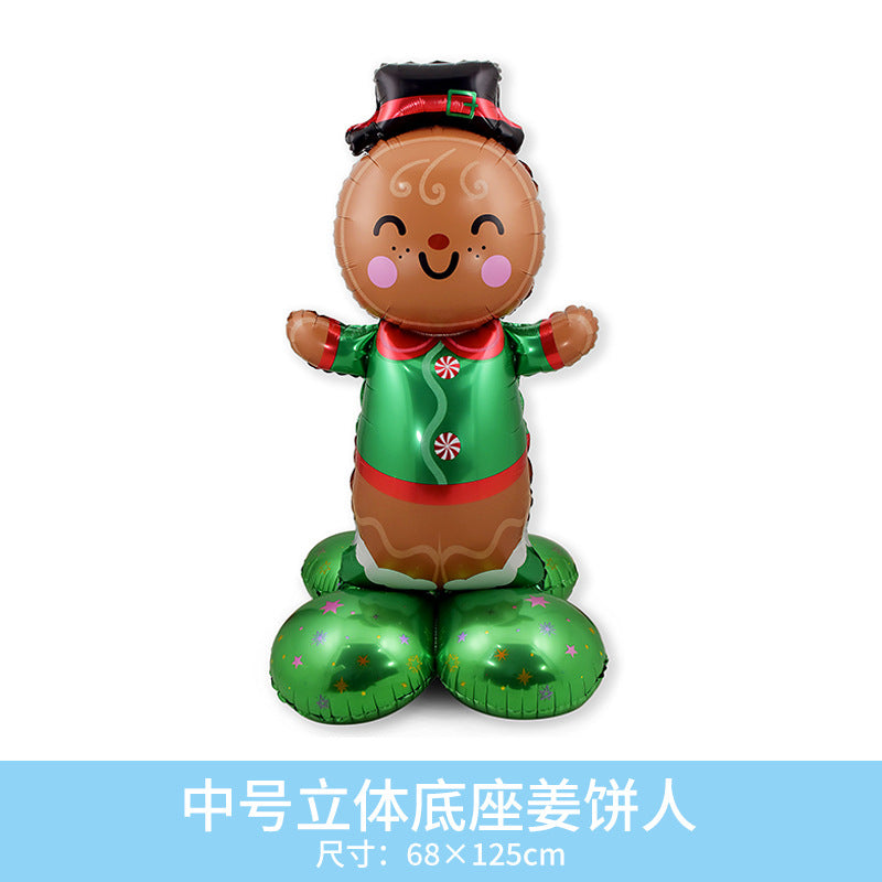 Christmas Party Decor 120cm Tree Santa Balloons Film Min.50PCS