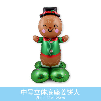 Christmas Party Decor 120cm Tree Santa Balloons Film Min.50PCS