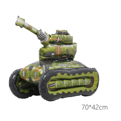3D Engineering Vehicle Balloon Set – Excavator, Truck & Tank | Construction Party Decor