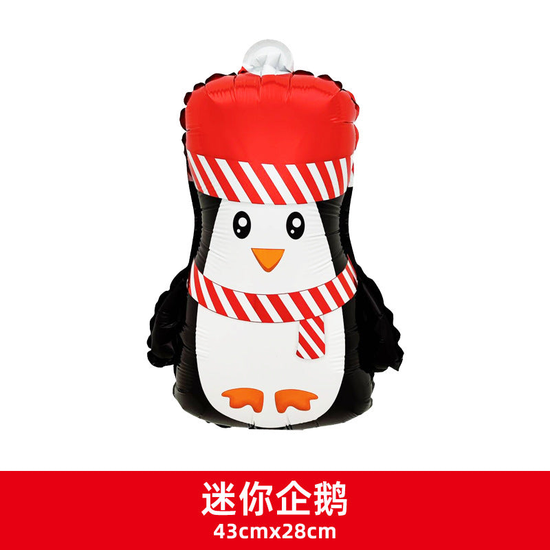Christmas Party Decor Snowman Reindeer Cane Mini Foil Balloons Min.100PCS