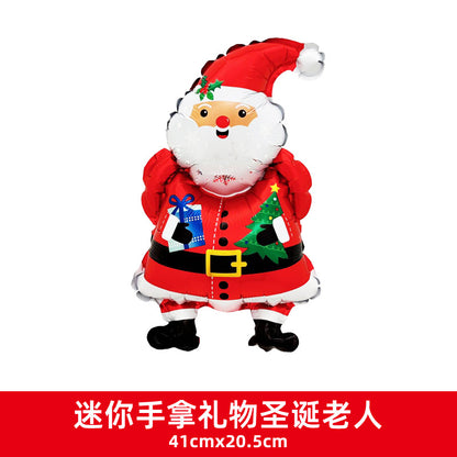 Christmas Party Decor Snowman Reindeer Cane Mini Foil Balloons Min.100PCS