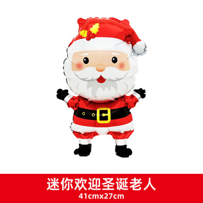 Christmas Party Decor Snowman Reindeer Cane Mini Foil Balloons Min.100PCS