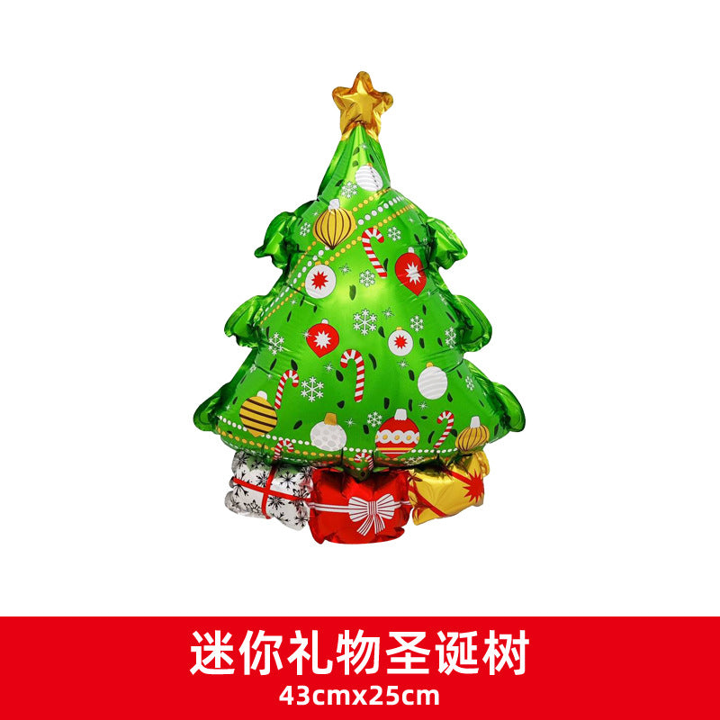 Christmas Party Decor Snowman Reindeer Cane Mini Foil Balloons Min.100PCS