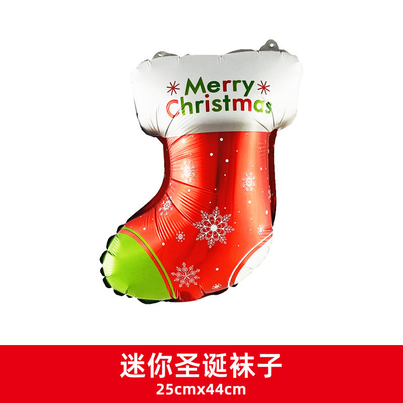 Christmas Party Decor Snowman Reindeer Cane Mini Foil Balloons Min.100PCS