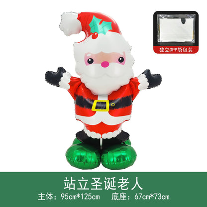 Christmas Party Decor 120cm Tree Santa Balloons Film Min.50PCS