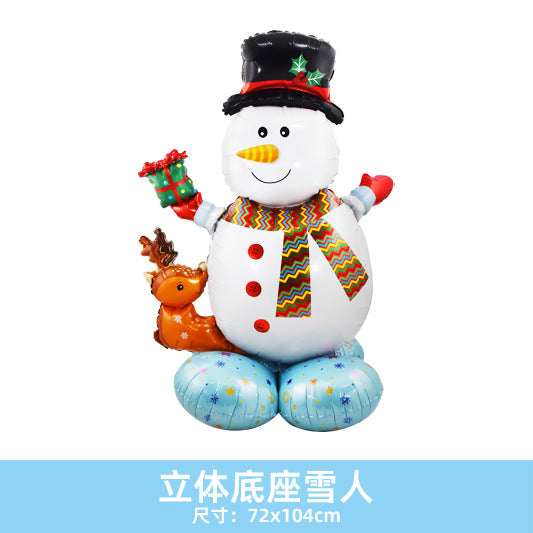 Christmas Party Decor 120cm Tree Santa Balloons Film Min.50PCS